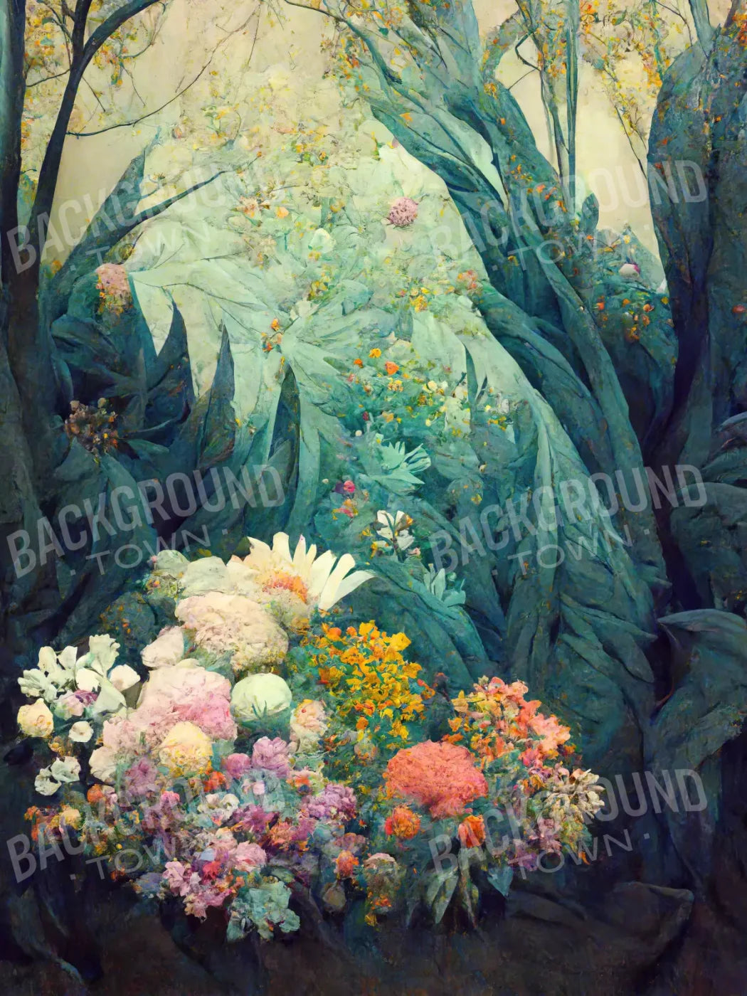 Fantasy Meadow Pastel 5X68 Fleece ( 60 X 80 Inch ) Backdrop