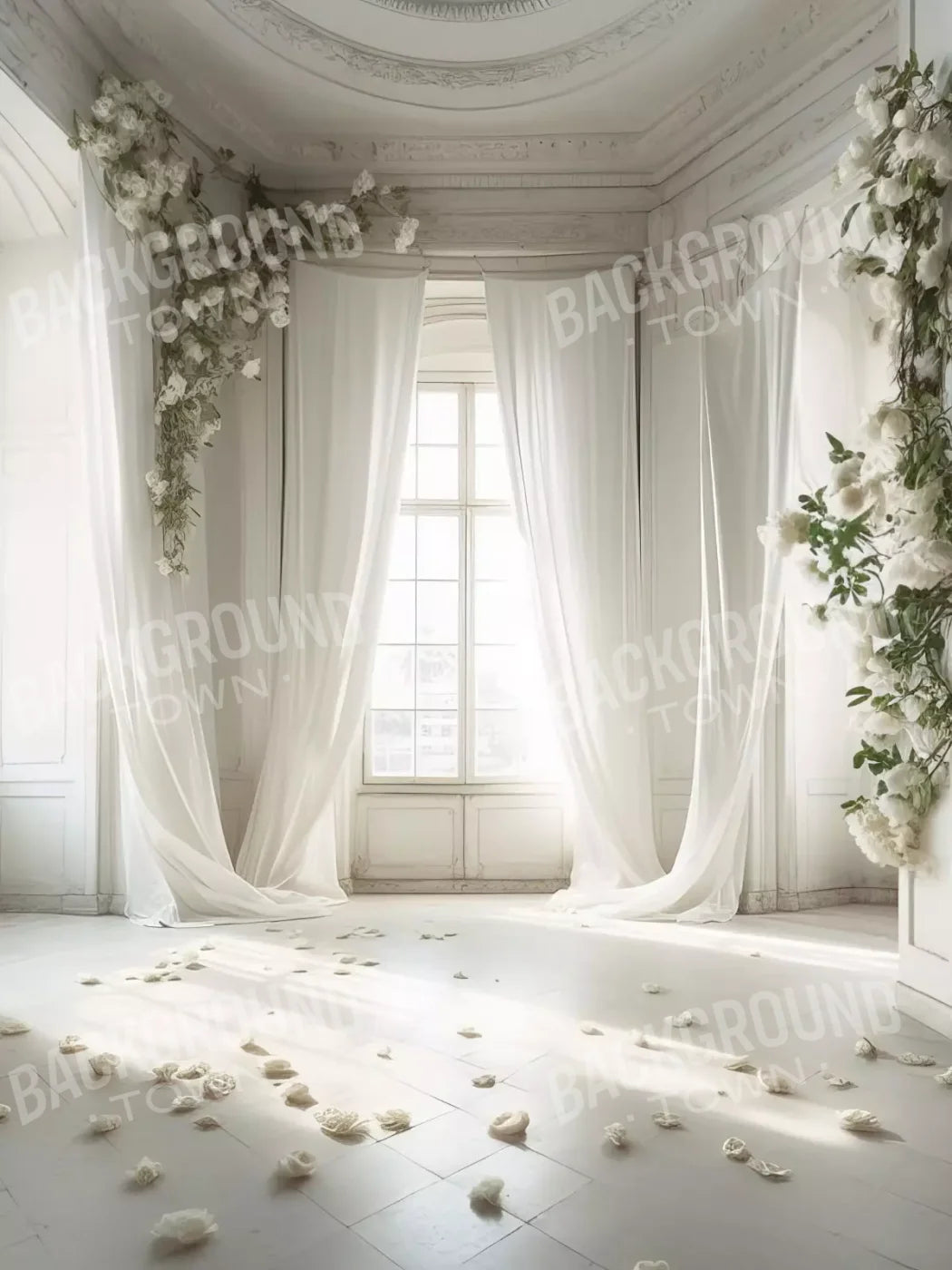 Fantasy White Room 5X68 Fleece ( 60 X 80 Inch ) Backdrop