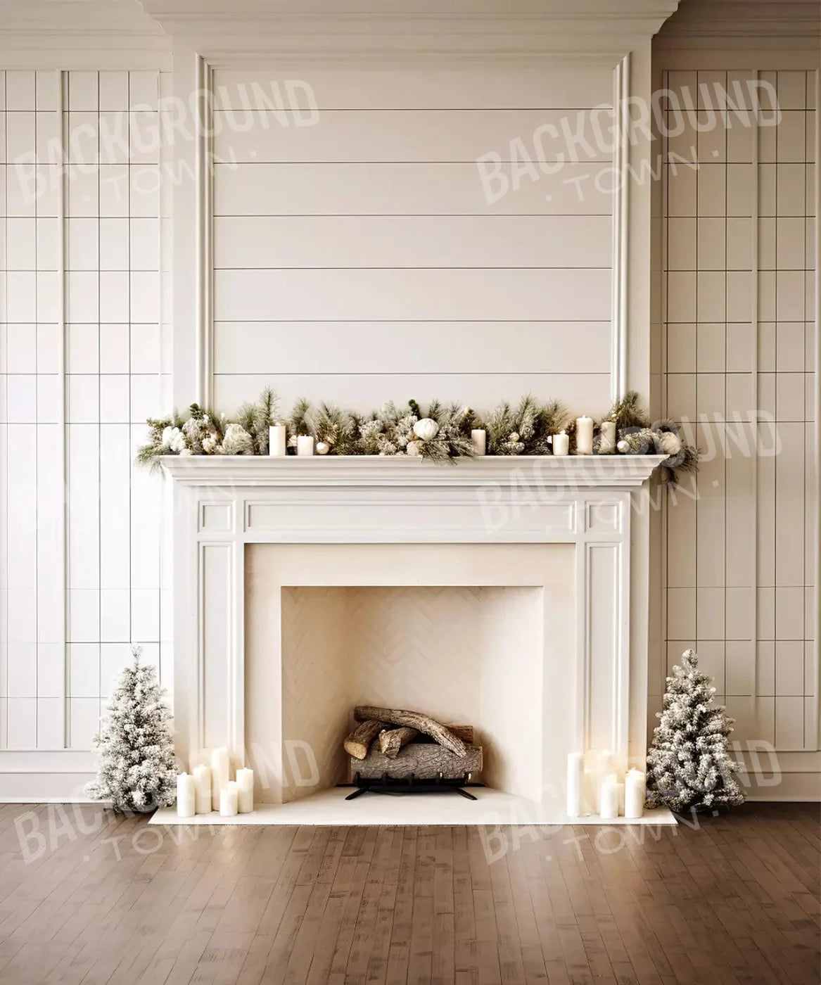 Beige Christmas Backdrop for Photography