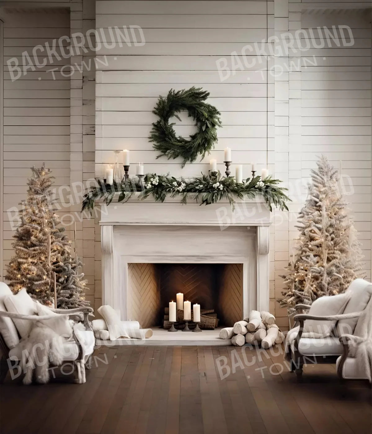 Farmhouse Christmas Iii 10X12 Ultracloth ( 120 X 144 Inch ) Backdrop