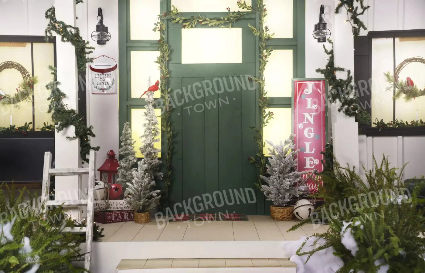 Farmhouse Front Porch 12X8 Ultracloth ( 144 X 96 Inch ) Backdrop