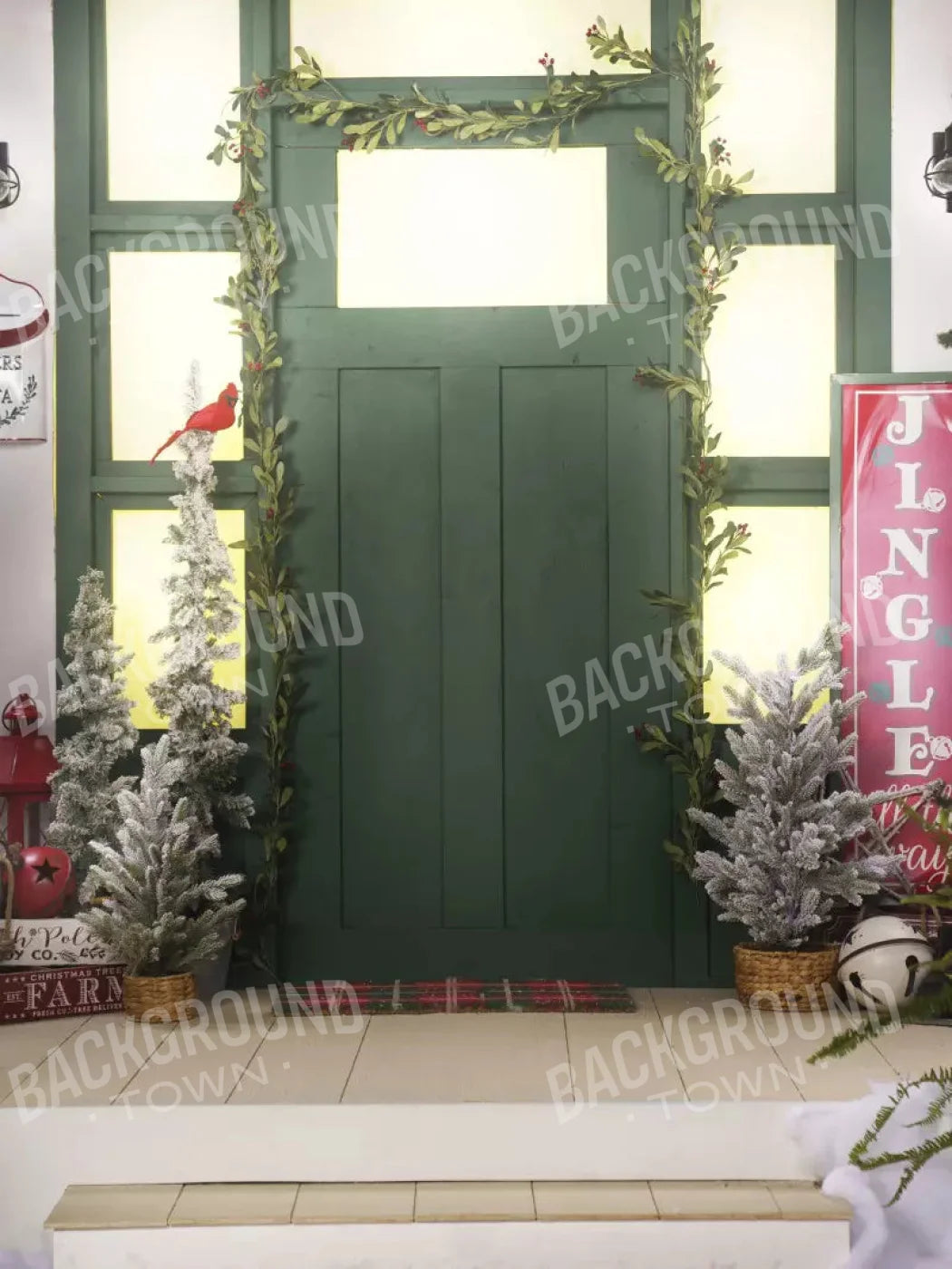 Farmhouse Front Porch 5X7 Ultracloth ( 60 X 84 Inch ) Backdrop