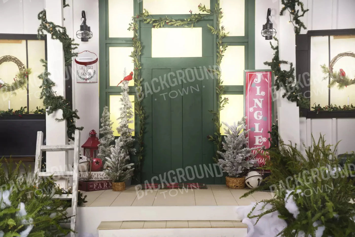 Farmhouse Front Porch 8X5 Ultracloth ( 96 X 60 Inch ) Backdrop