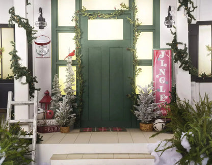 Farmhouse Front Porch 8X6 Fleece ( 96 X 72 Inch ) Backdrop