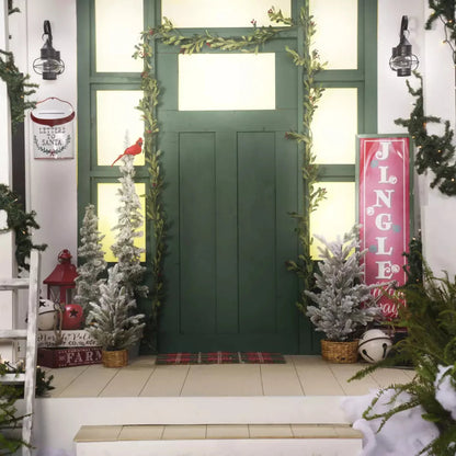 Farmhouse Front Porch 8X8 Fleece ( 96 X Inch ) Backdrop