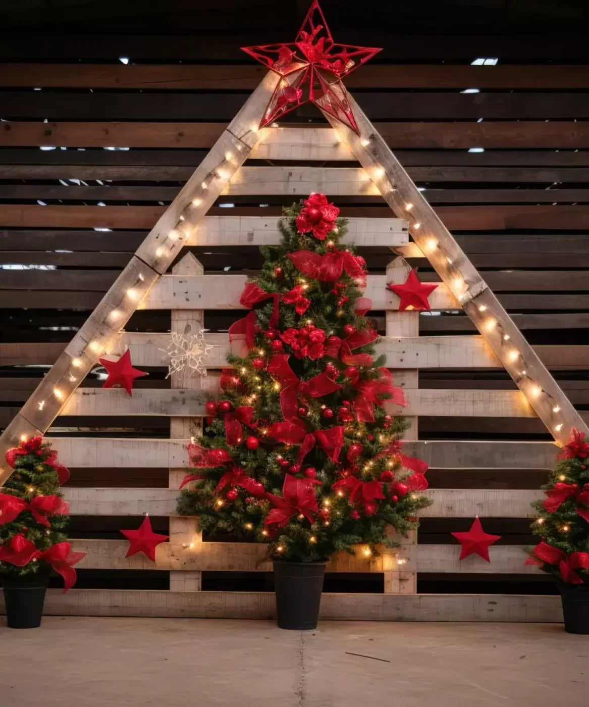 Christmas Pallet 10’X12’ Ultracloth (120 X 144 Inch) Backdrop