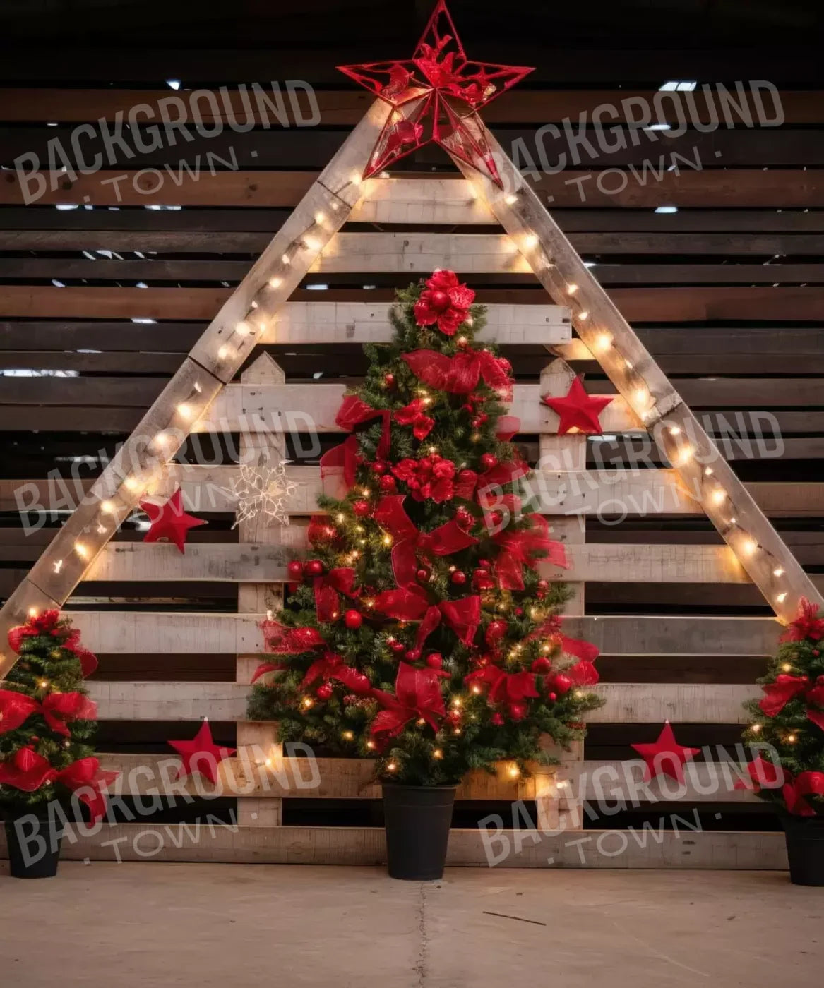 Christmas Pallet 10’X12’ Ultracloth (120 X 144 Inch) Backdrop