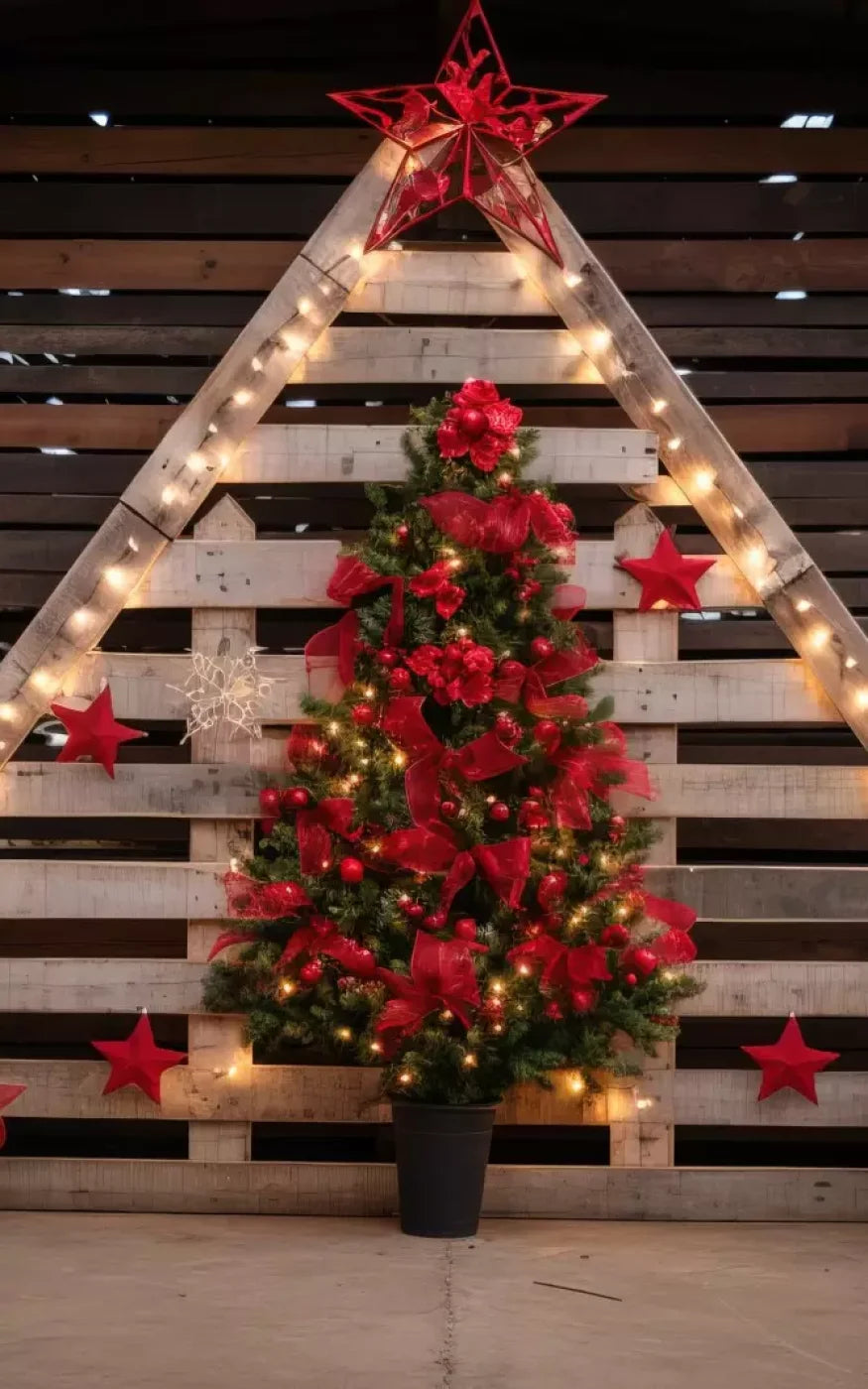 Christmas Pallet 10’X16’ Ultracloth (120 X 192 Inch) Backdrop