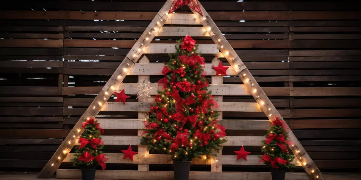 Christmas Pallet 20’X10’ Ultracloth (240 X 120 Inch) Backdrop