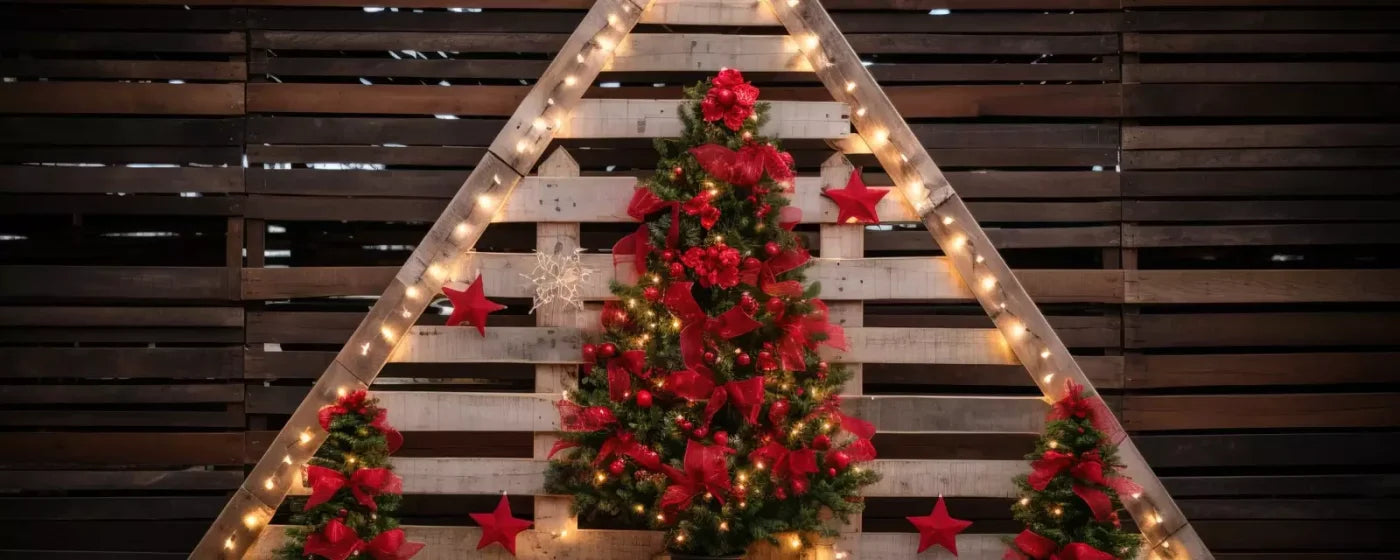 Christmas Pallet 20’X8’ Ultracloth (240 X 96 Inch) Backdrop