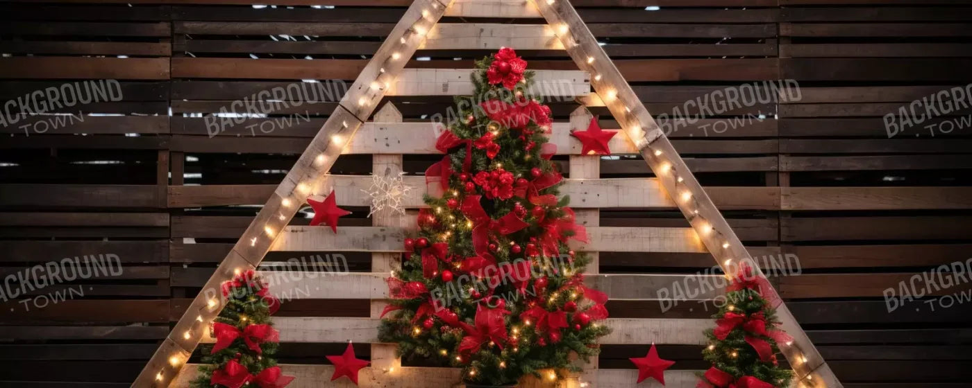 Christmas Pallet 20’X8’ Ultracloth (240 X 96 Inch) Backdrop