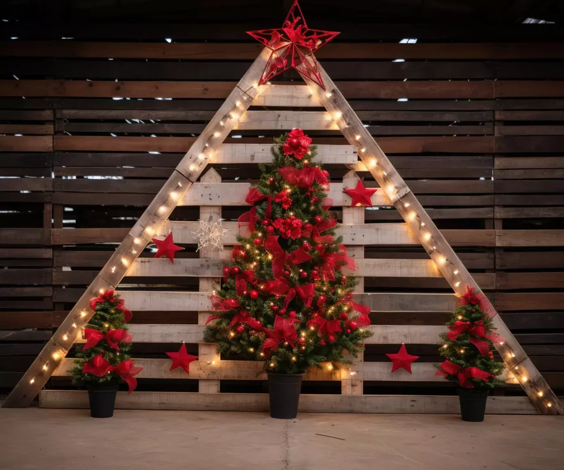 Christmas Pallet 5’X4’2 Fleece (60 X 50 Inch) Backdrop
