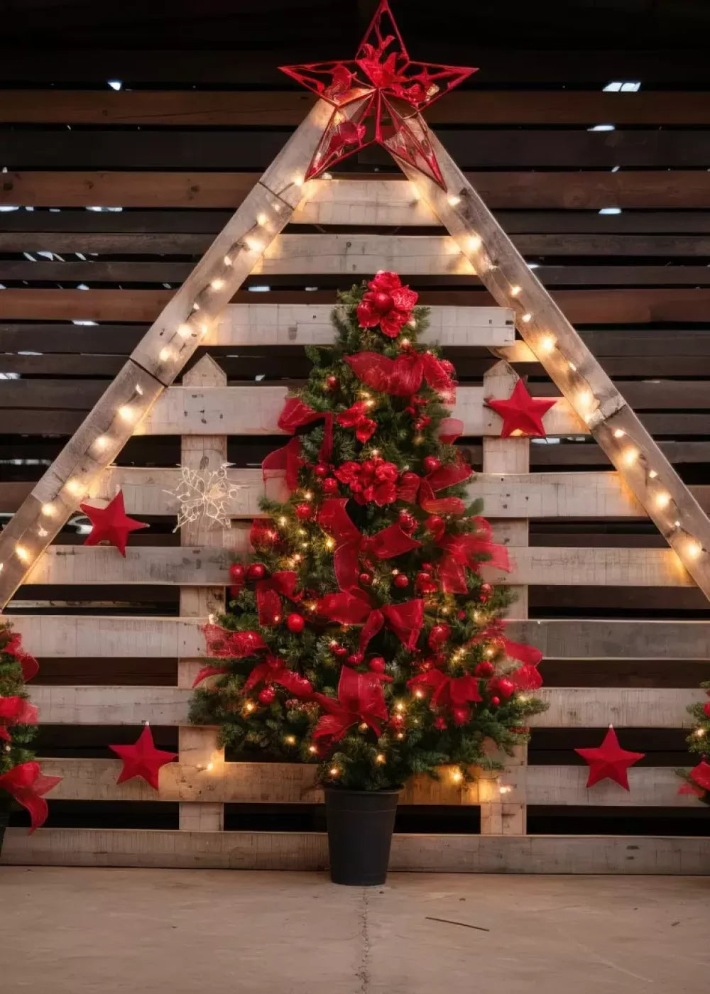 Christmas Pallet 5’X7’ Ultracloth (60 X 84 Inch) Backdrop