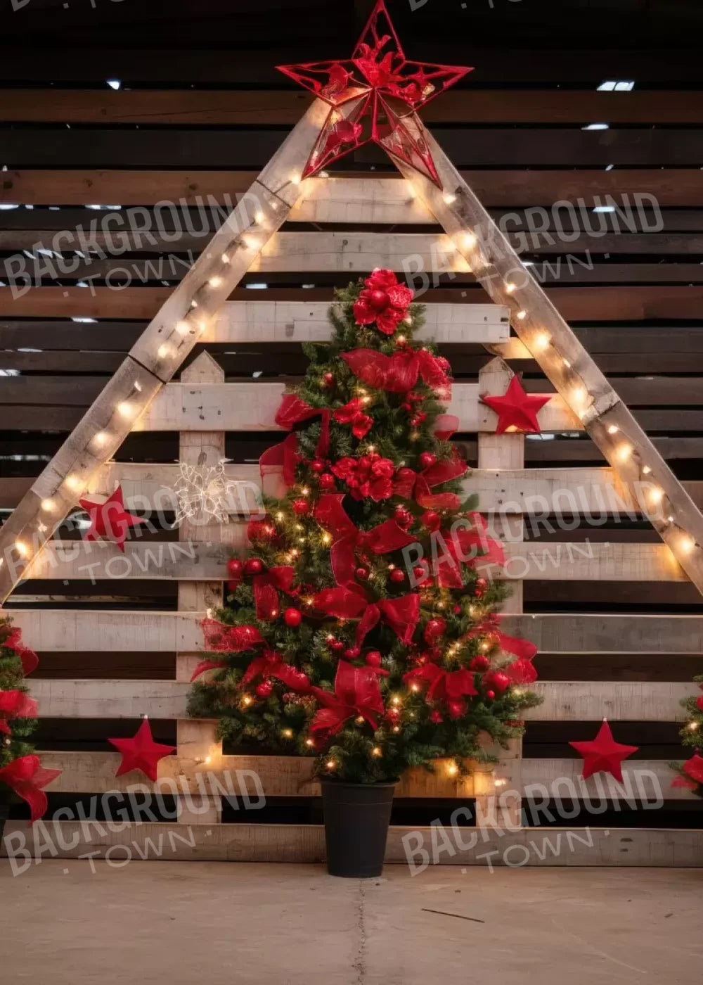 Christmas Pallet 5’X7’ Ultracloth (60 X 84 Inch) Backdrop