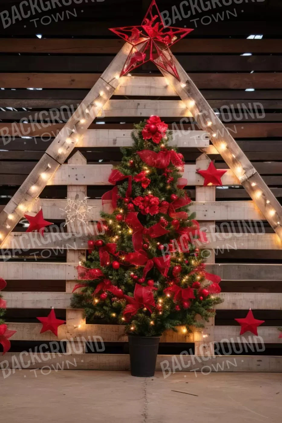 Christmas Pallet 8’X12’ Ultracloth (96 X 144 Inch) Backdrop