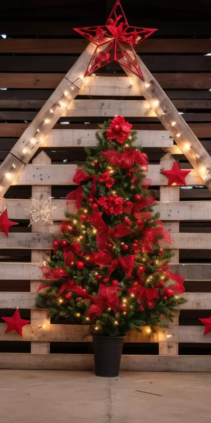 Christmas Pallet 8’X16’ Ultracloth (96 X 192 Inch) Backdrop