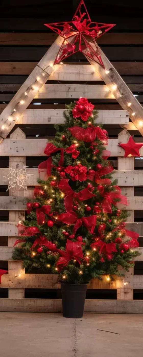 Christmas Pallet 8’X20’ Ultracloth (96 X 240 Inch) Backdrop