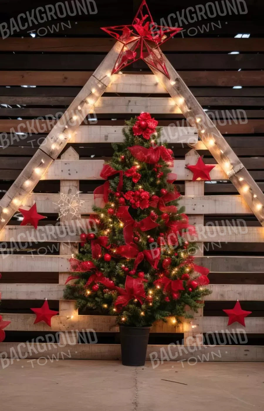 Christmas Pallet 9’X14’ Ultracloth (108 X 168 Inch) Backdrop