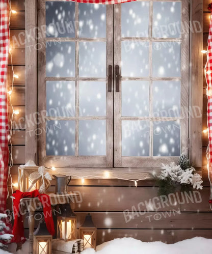 Rustic Snowy Christmas Ii 10’X12’ Ultracloth (120 X 144 Inch) Backdrop