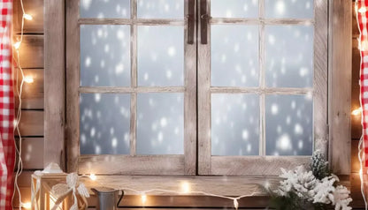 Rustic Snowy Christmas Ii 14’X8’ Ultracloth (168 X 96 Inch) Backdrop