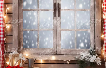 Rustic Snowy Christmas Ii 14’X9’ Ultracloth (168 X 108 Inch) Backdrop