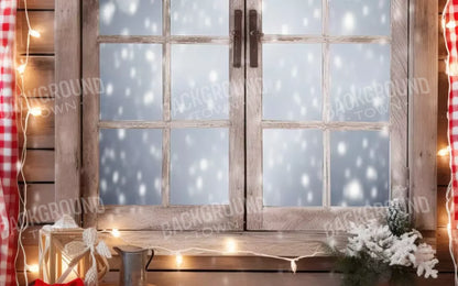 Rustic Snowy Christmas Ii 16’X10’ Ultracloth (192 X 120 Inch) Backdrop