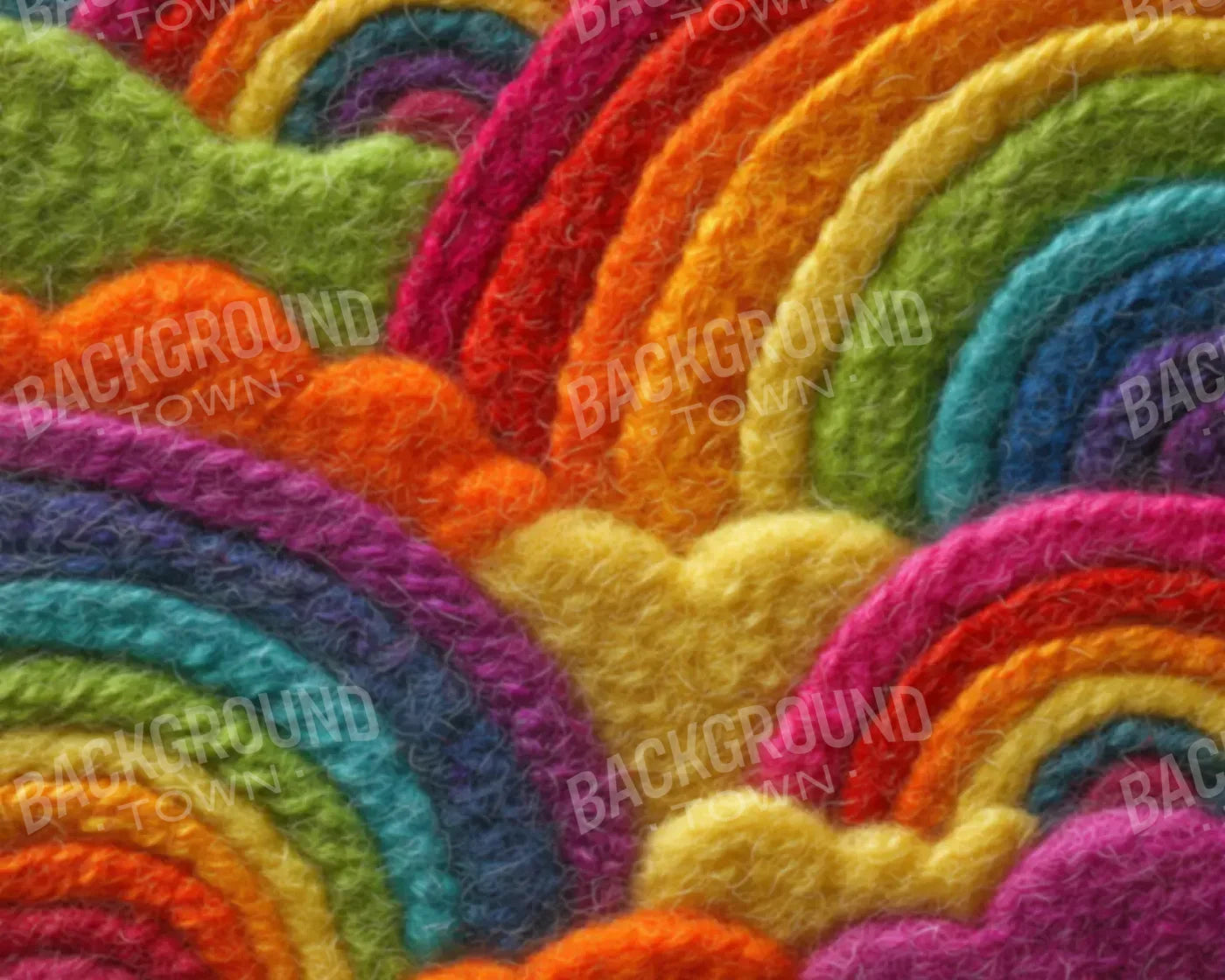Felt Rainbows 10’x8’ Fleece (120 x 96 inch) Backdrop