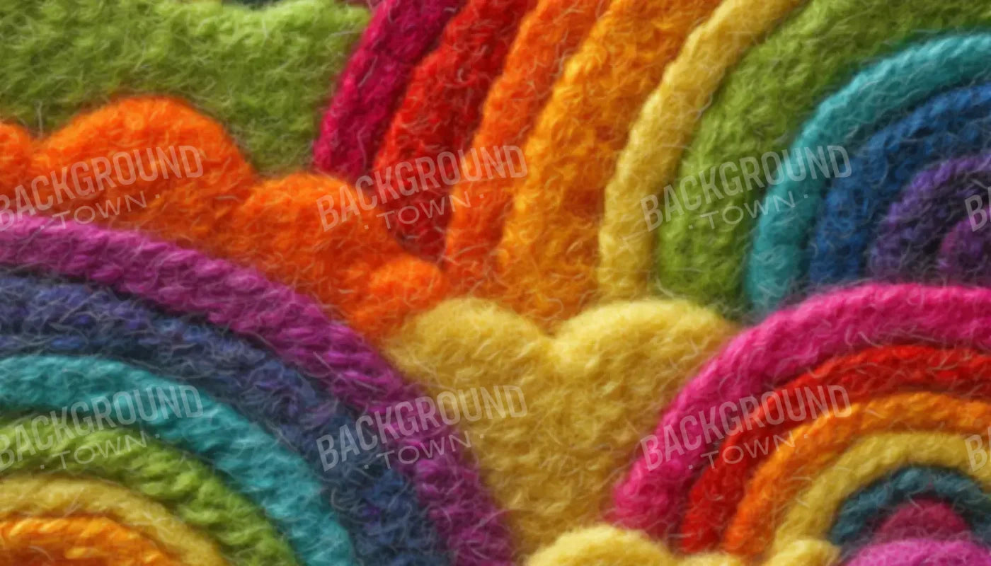 Felt Rainbows 14’x8’ UltraCloth (168 x 96 inch) Backdrop