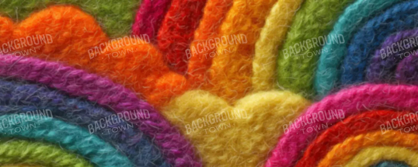 Felt Rainbows 20’x8’ UltraCloth (240 x 96 inch) Backdrop