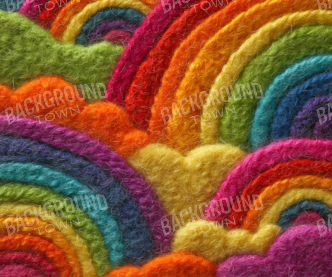 Felt Rainbows 5’x4’2 Fleece (60 x 50 inch) Backdrop