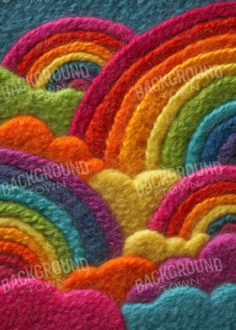 Felt Rainbows 5’x7’ UltraCloth (60 x 84 inch) Backdrop