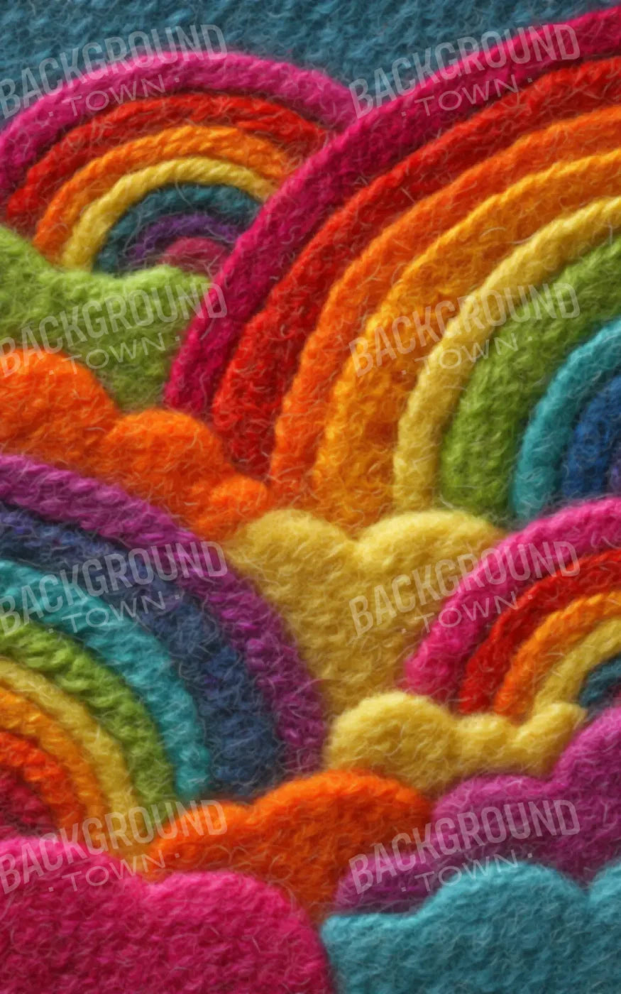 Felt Rainbows 5’x8’ UltraCloth (60 x 96 inch) Backdrop