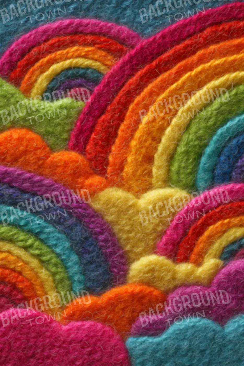 Felt Rainbows 8’x12’ UltraCloth (96 x 144 inch) Backdrop