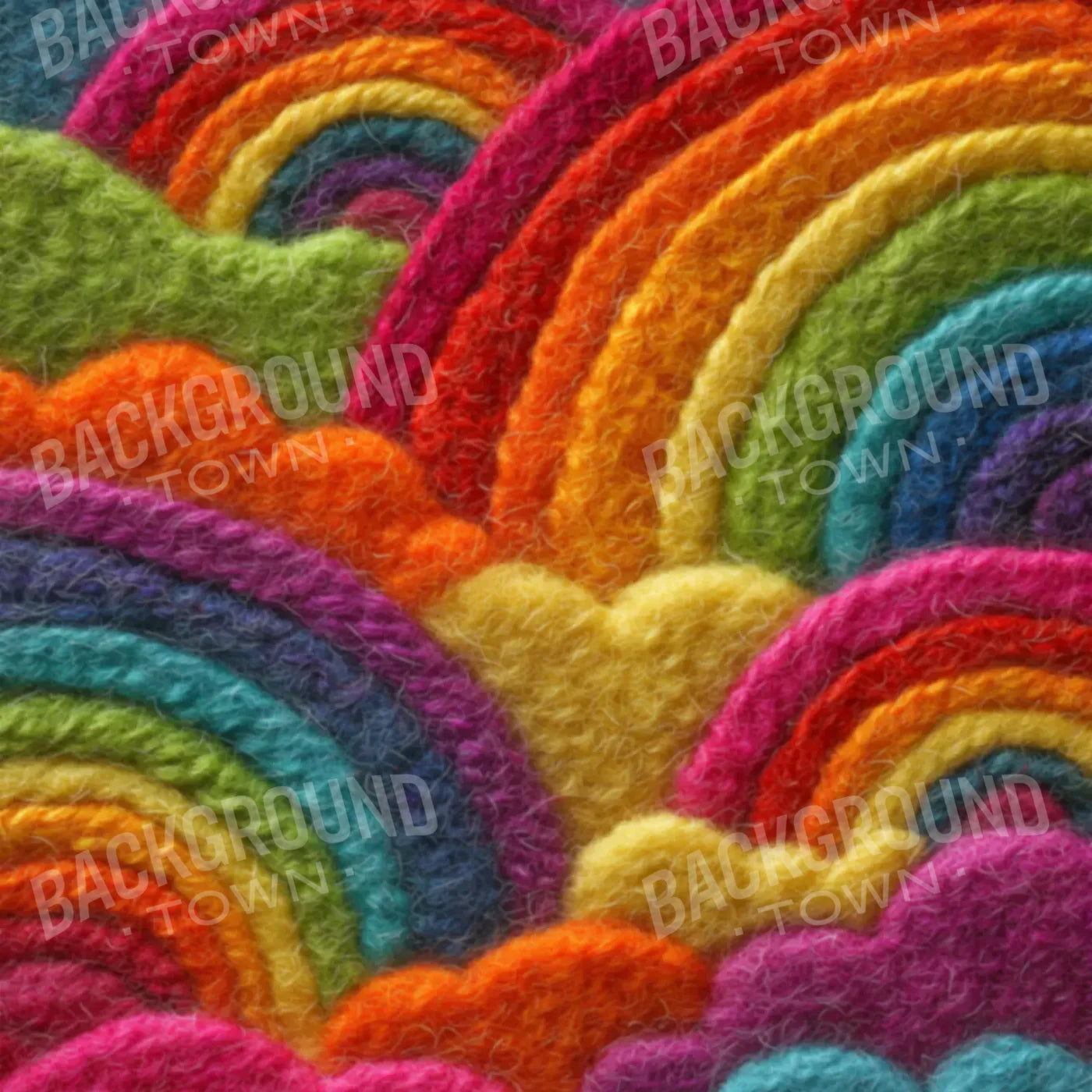 Felt Rainbows 8’x8’ Fleece (96 x 96 inch) Backdrop