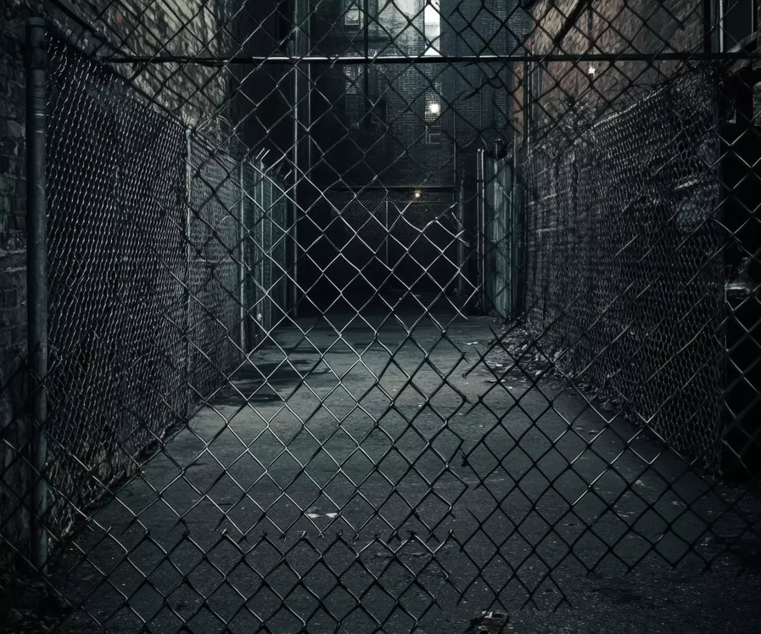 Fenced Alley 5’X4’2 Fleece (60 X 50 Inch) Backdrop