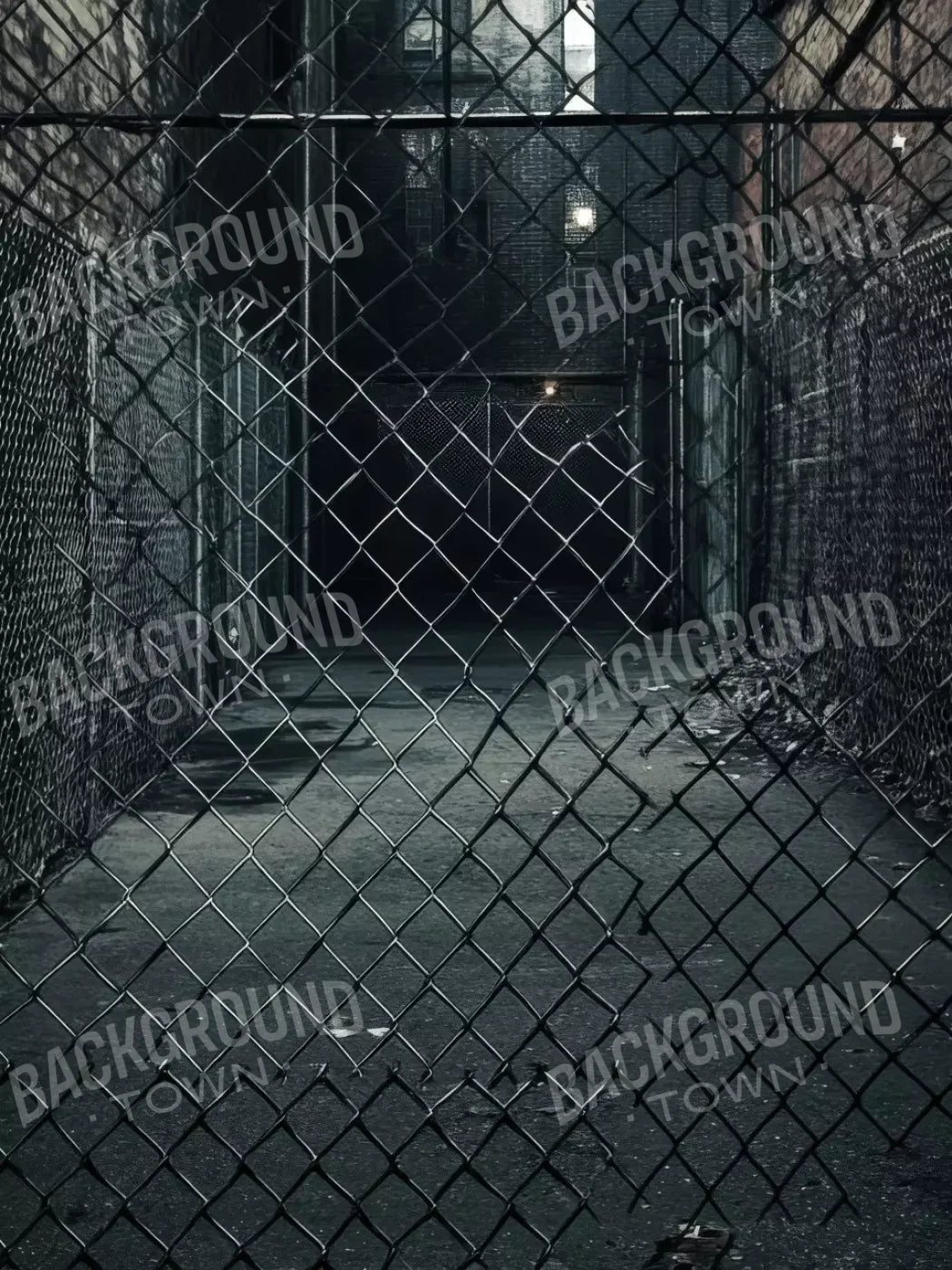 Fenced Alley 5’X6’8 Fleece (60 X 80 Inch) Backdrop