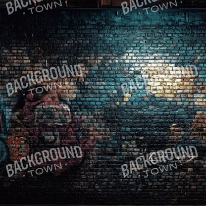 Dark Graffiti Wall 8’X8’ Fleece (96 X Inch) Backdrop