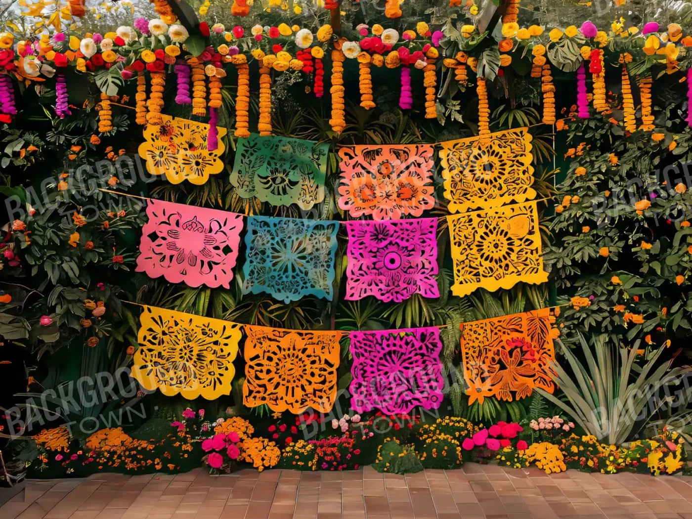 Fiesta Checked 6’8X5’ Fleece (80 X 60 Inch) Backdrop