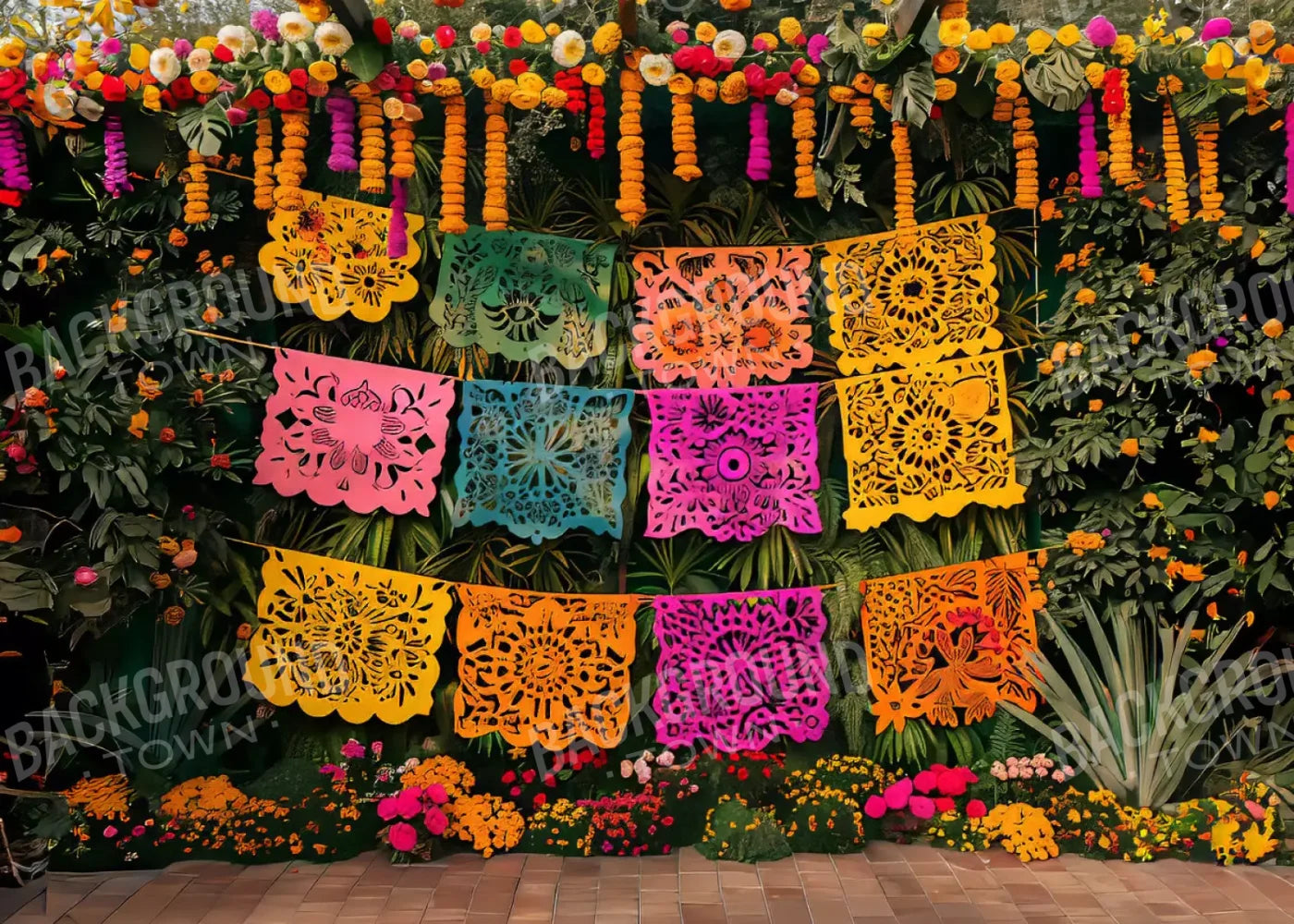 Fiesta Checked 7’X5’ Ultracloth (84 X 60 Inch) Backdrop