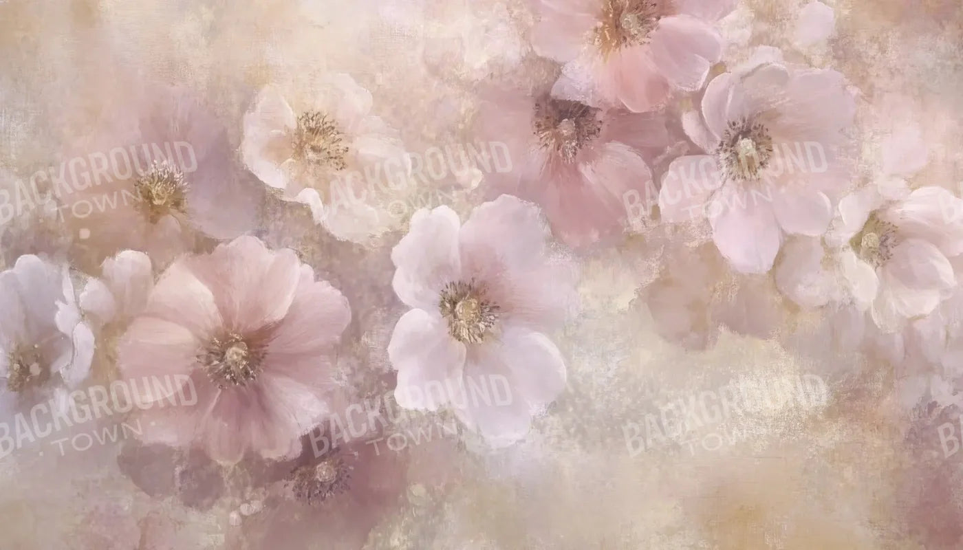 Fine Art Soft Pink Florals 14’x8’ UltraCloth (168 x 96 inch) Backdrop