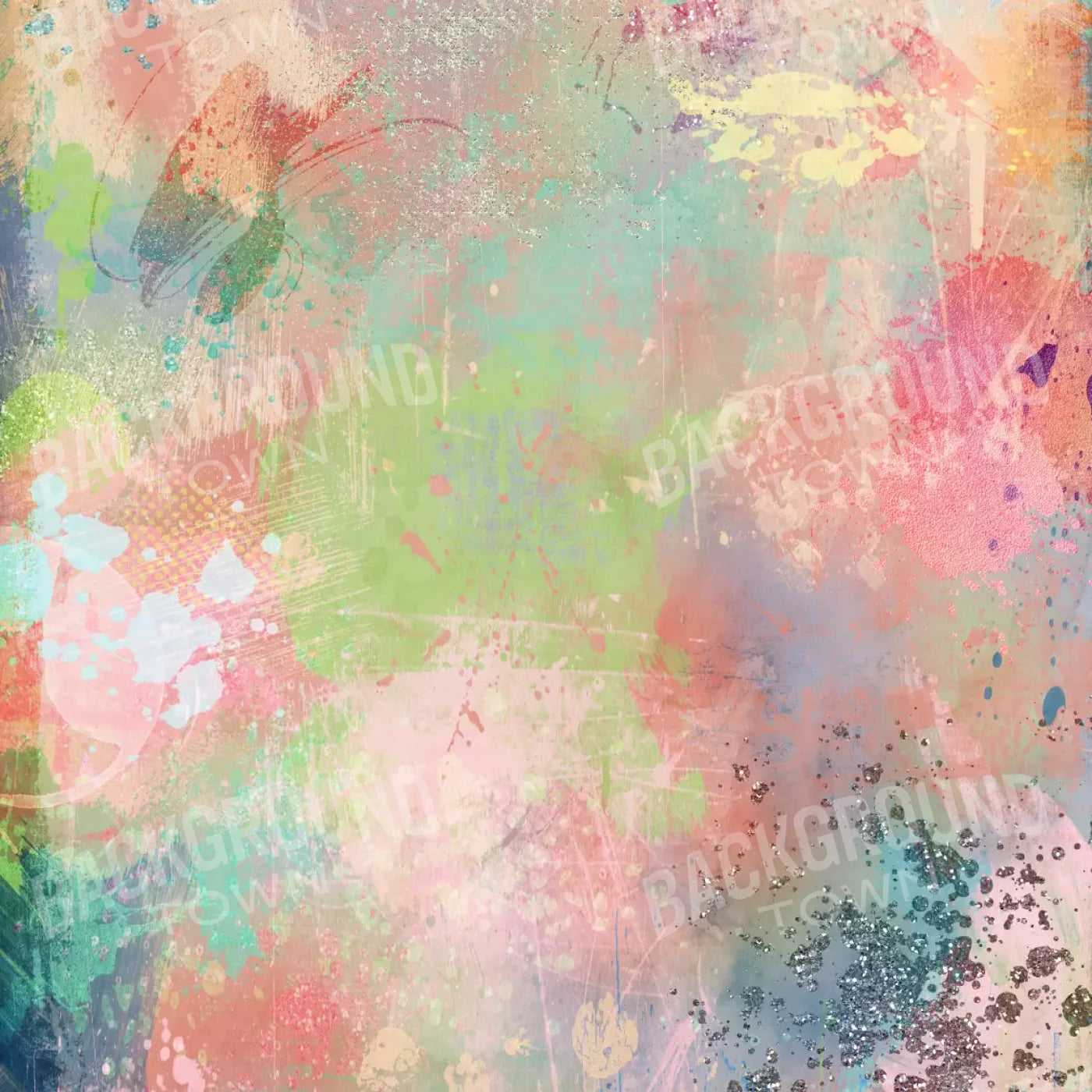 Finger Paint 8X8 Fleece ( 96 X Inch ) Backdrop