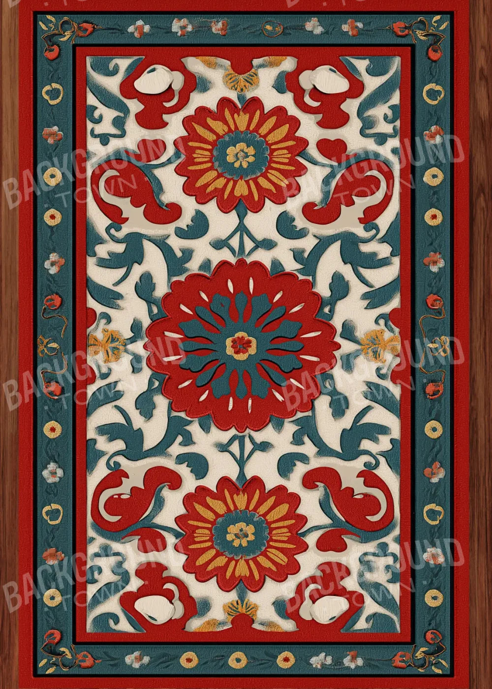 Fire Lotus RubberMat Floor 5’x7’ RubberMat Floor (60 x 84 inch) Backdrop