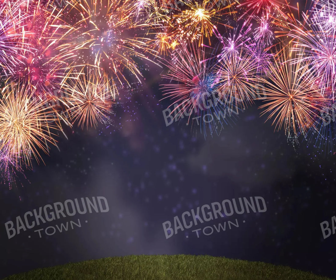 Firework Night 5X42 Fleece ( 60 X 50 Inch ) Backdrop