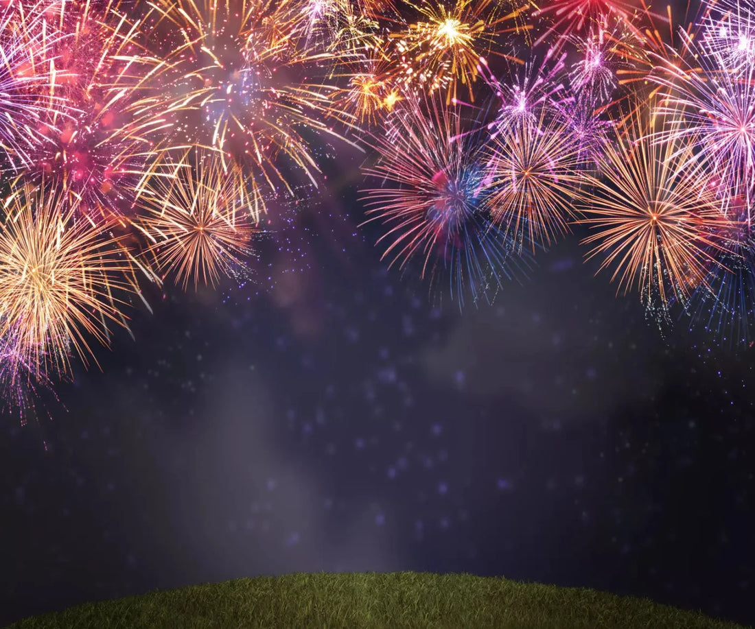 Firework Night 5X42 Fleece ( 60 X 50 Inch ) Backdrop