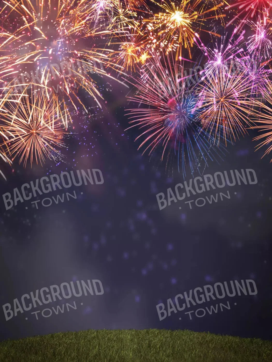 Firework Night 5X68 Fleece ( 60 X 80 Inch ) Backdrop