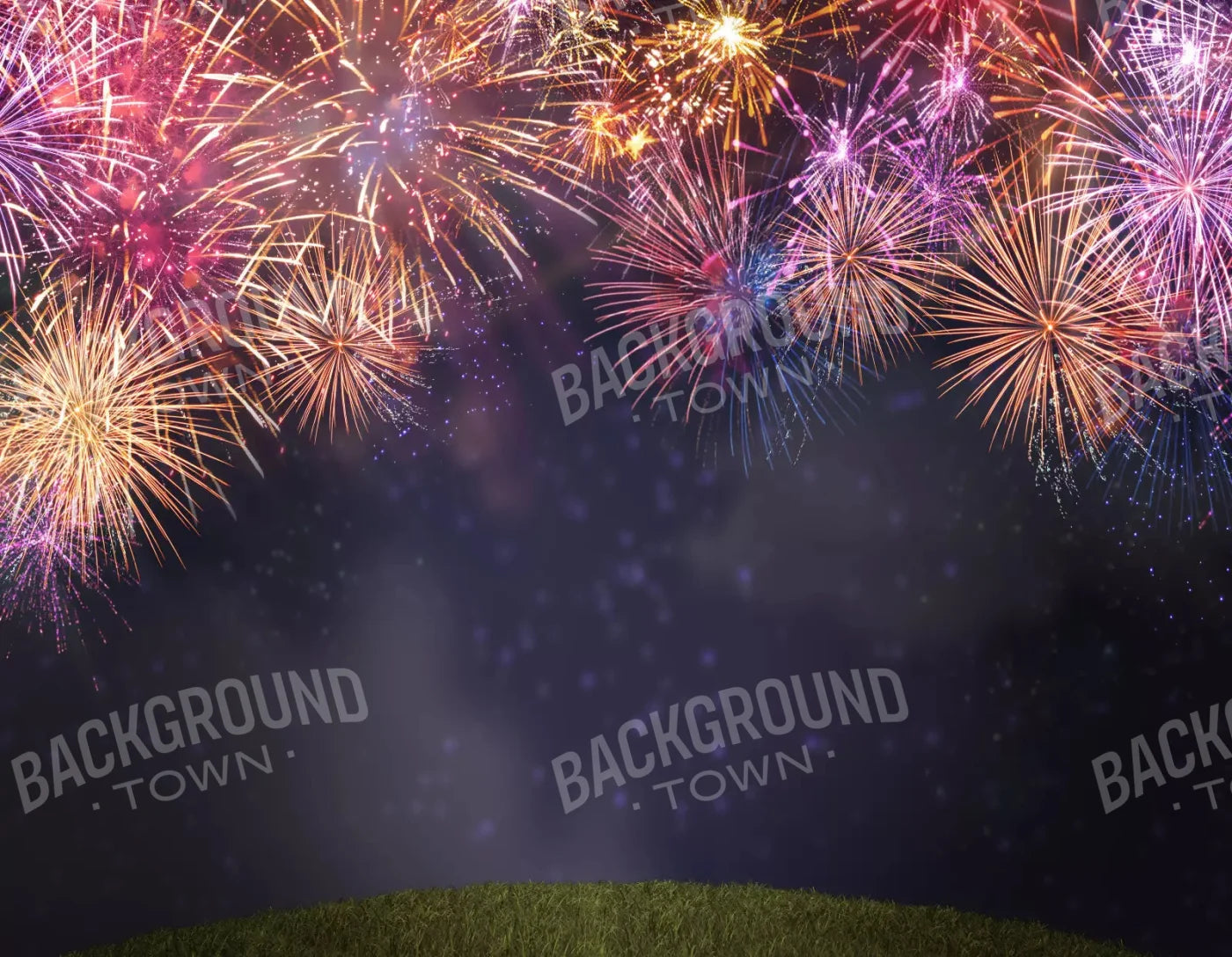 Firework Night 8X6 Fleece ( 96 X 72 Inch ) Backdrop