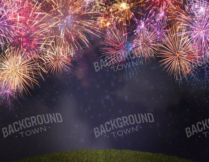 Firework Night 8X6 Fleece ( 96 X 72 Inch ) Backdrop