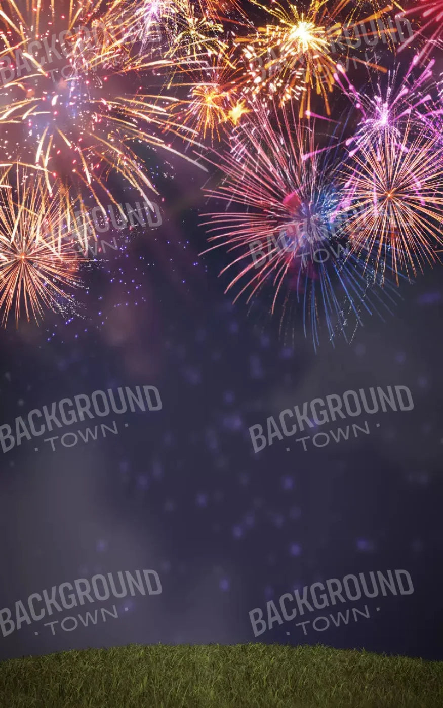 Firework Night 9X14 Ultracloth ( 108 X 168 Inch ) Backdrop