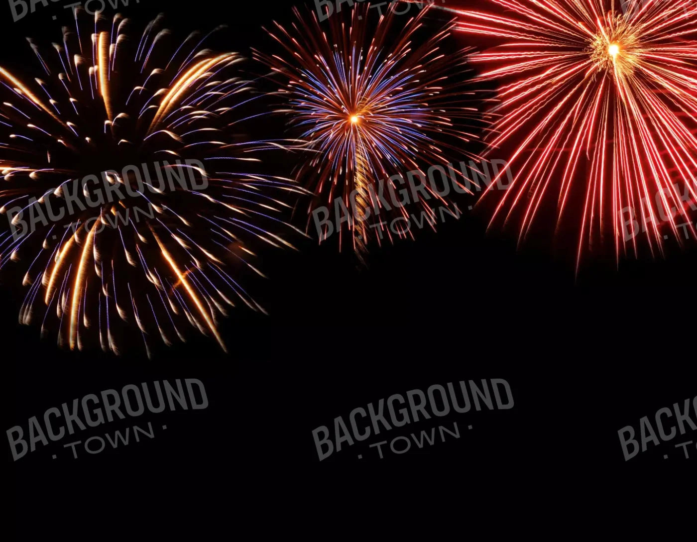 Fireworks 8X6 Fleece ( 96 X 72 Inch ) Backdrop