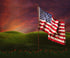 American flag in meadow Backdrop for Photography